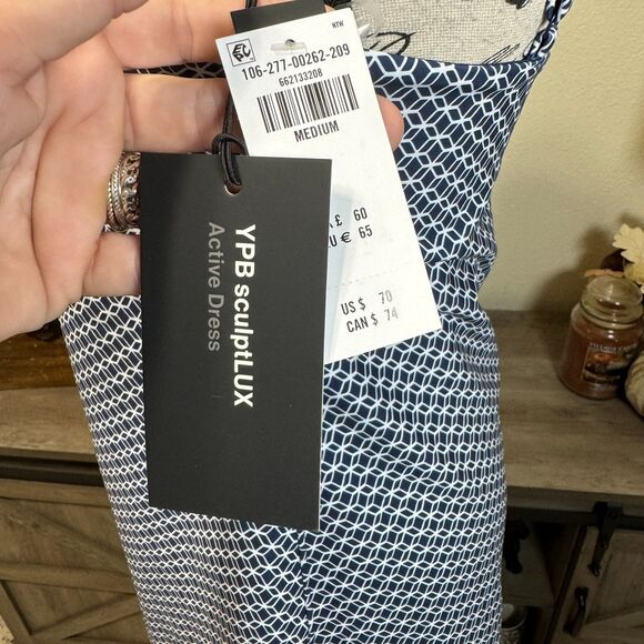 Abercrombie YPB SculptLUX Bandeau Mini Dress Blue Sz M Athletic Athleisure - Picture 7 of 11